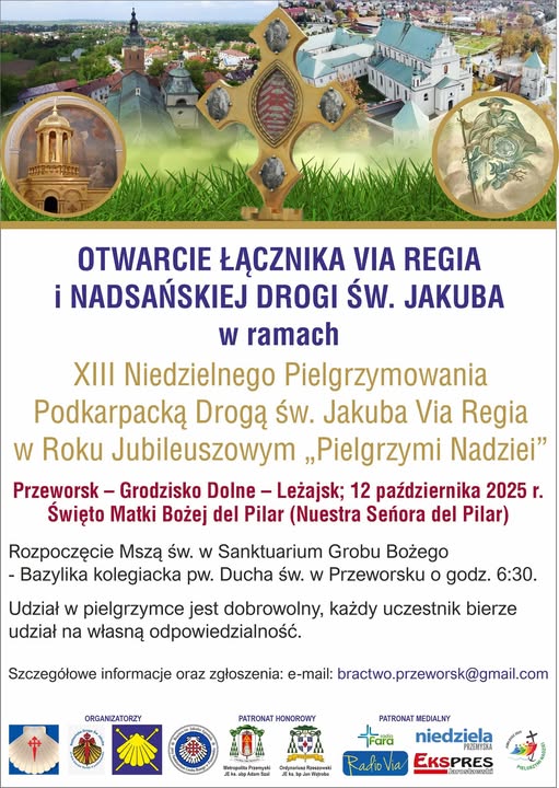 Plakat ze szczególami wydarznia otwarcia łącznika Via Regia